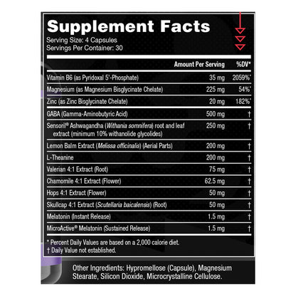 Gorilla Mind Gorilla Dream Supplement Facts