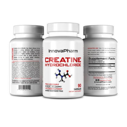 InnovaPharm Creatine HCl 90 Capsules – Full label and Supplement Facts