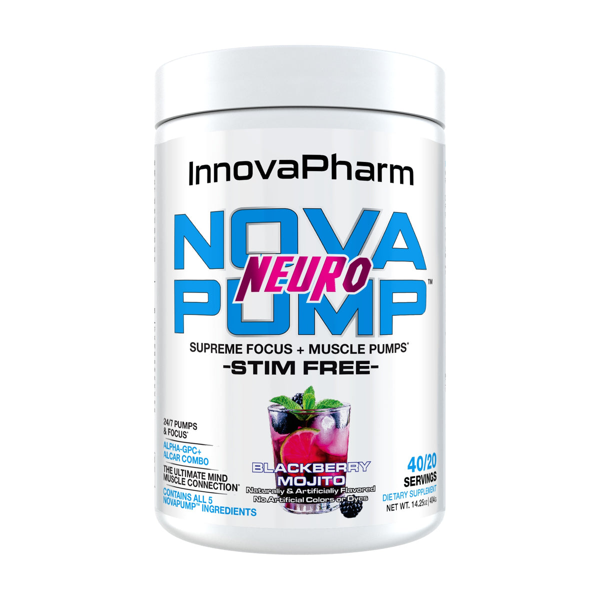 InnovaPharm NovaPump Neuro – 40 Scoops — Blackberry Mojito