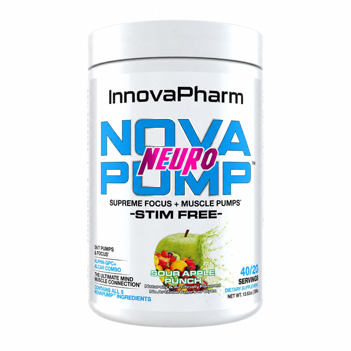 InnovaPharm NovaPump Neuro – 40 Scoops — Sour Apple Punch