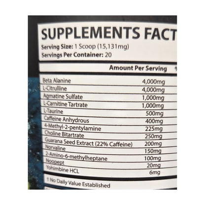 Enlightened Solutions Lucid Supplement Facts — 20 servings, one scoop 15.131 g; customer-supplied container label