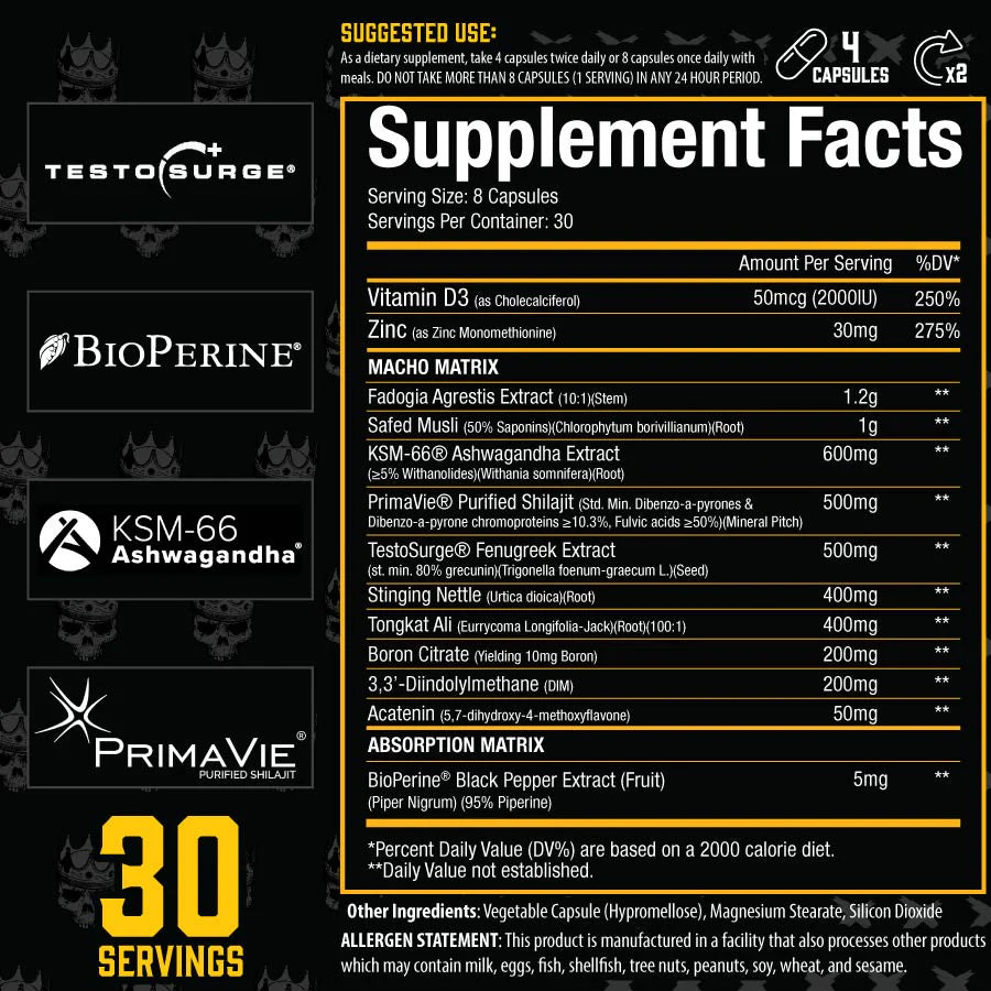 Xtremis Cartel Macho Test Booster – Natural Testosterone Optimization & Strength Support