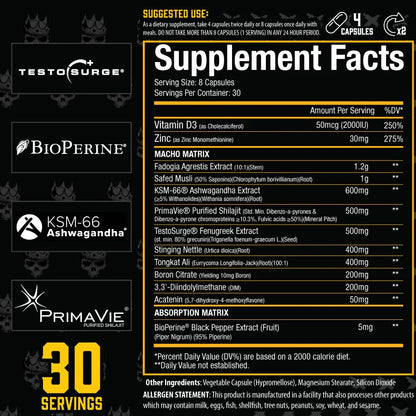 Xtremis Cartel Macho Test Booster – Natural Testosterone Optimization & Strength Support