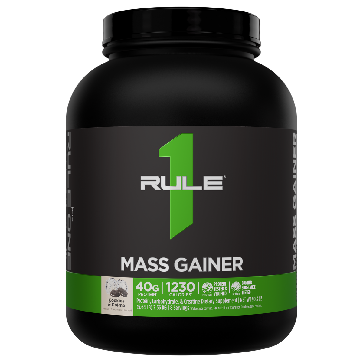 Rule 1 Mass Gainer – 8 Servings — Cookies & Creme