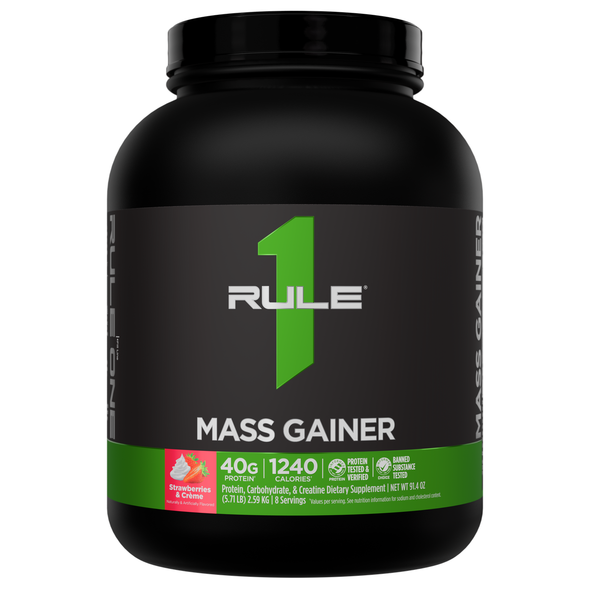 Rule 1 Mass Gainer – 8 Servings — Strawberries & Creme