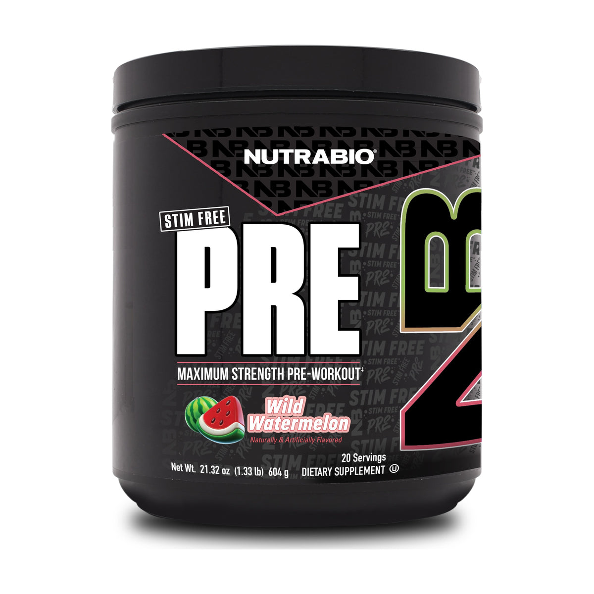 NutraBio PRE Stim Free — Wild Watermelon
