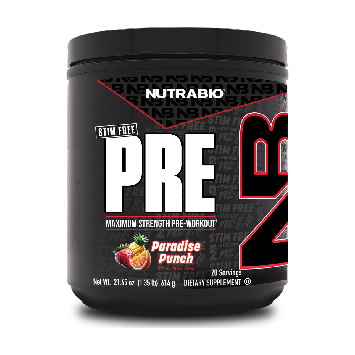 NutraBio PRE Stim Free — Paradise Punch