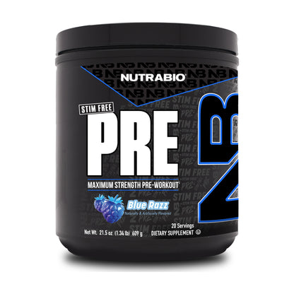 NutraBio PRE Stim Free — Blue Razz