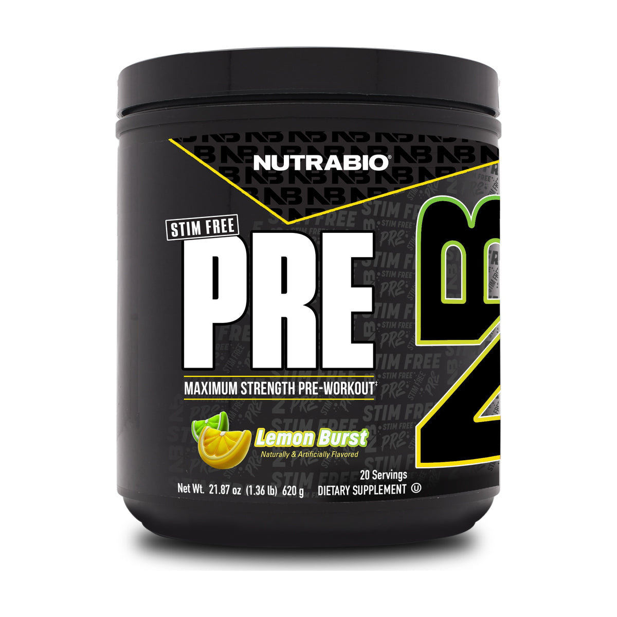 NutraBio PRE Stim Free — Lemon Burst