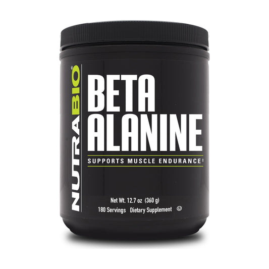 NutraBio Beta-Alanine Powder – 360g | 180 Servings — product container