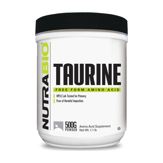 NutraBio Taurine Powder – 500g — product container