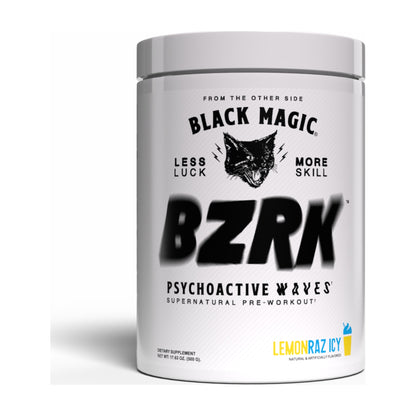 Black Magic BZRK Pre-Workout – 25 Servings — Lemon Raz Icy — product container