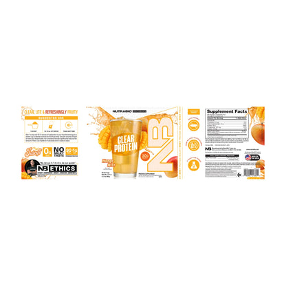 NutraBio Clear Whey Protein Isolate — Supplement Facts 7 — complete label