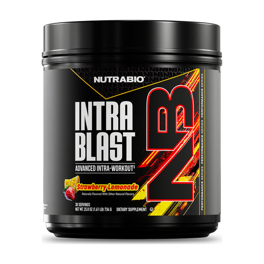 NutraBio Intra Blast – 30 Servings — 30 Servings / Strawberry Lemonade — product container