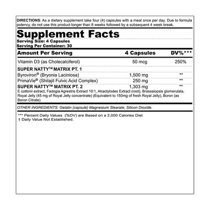 Black Magic Super Natty — Supplement Facts 1 — complete label