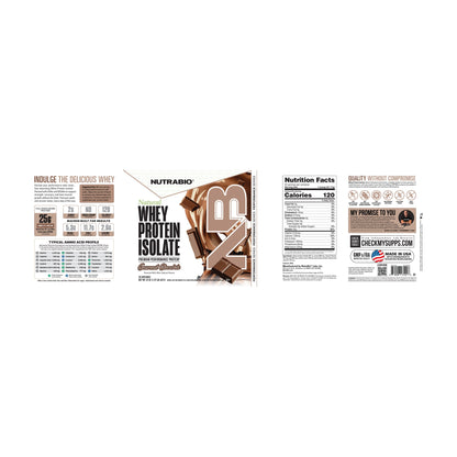 NutraBio Natural Whey Protein Isolate — Supplement Facts 5 — complete label