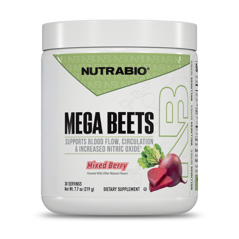 NutraBio Mega Beets Mixed Berry beet root powder container