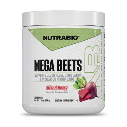 NutraBio Mega Beets Mixed Berry beet root powder container