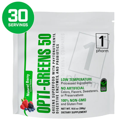 1st Phorm Opti-Greens 50 Front of Packaging