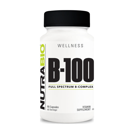 NutraBio Vitamin B-100 Complex – 90 Capsules — product container