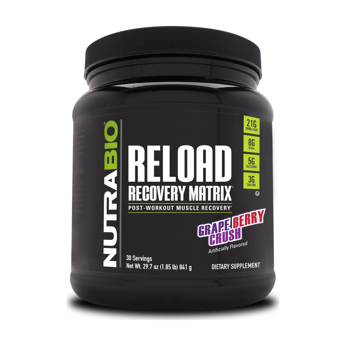 NutraBio Reload – 30 Servings — Grape Berry Crush