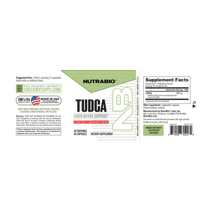 NutraBio TUDCA — Supplement Facts 2 — complete label