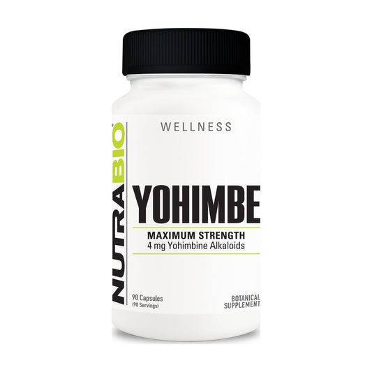NutraBio Yohimbe – 90 Capsules — product container