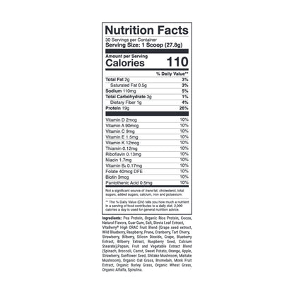 1st Phorm Vegan Power Pro — Chocolate Frost Nutrition Facts