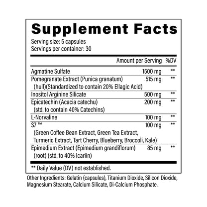 Black Magic Pump IV – 150 Capsules – Supplement Facts