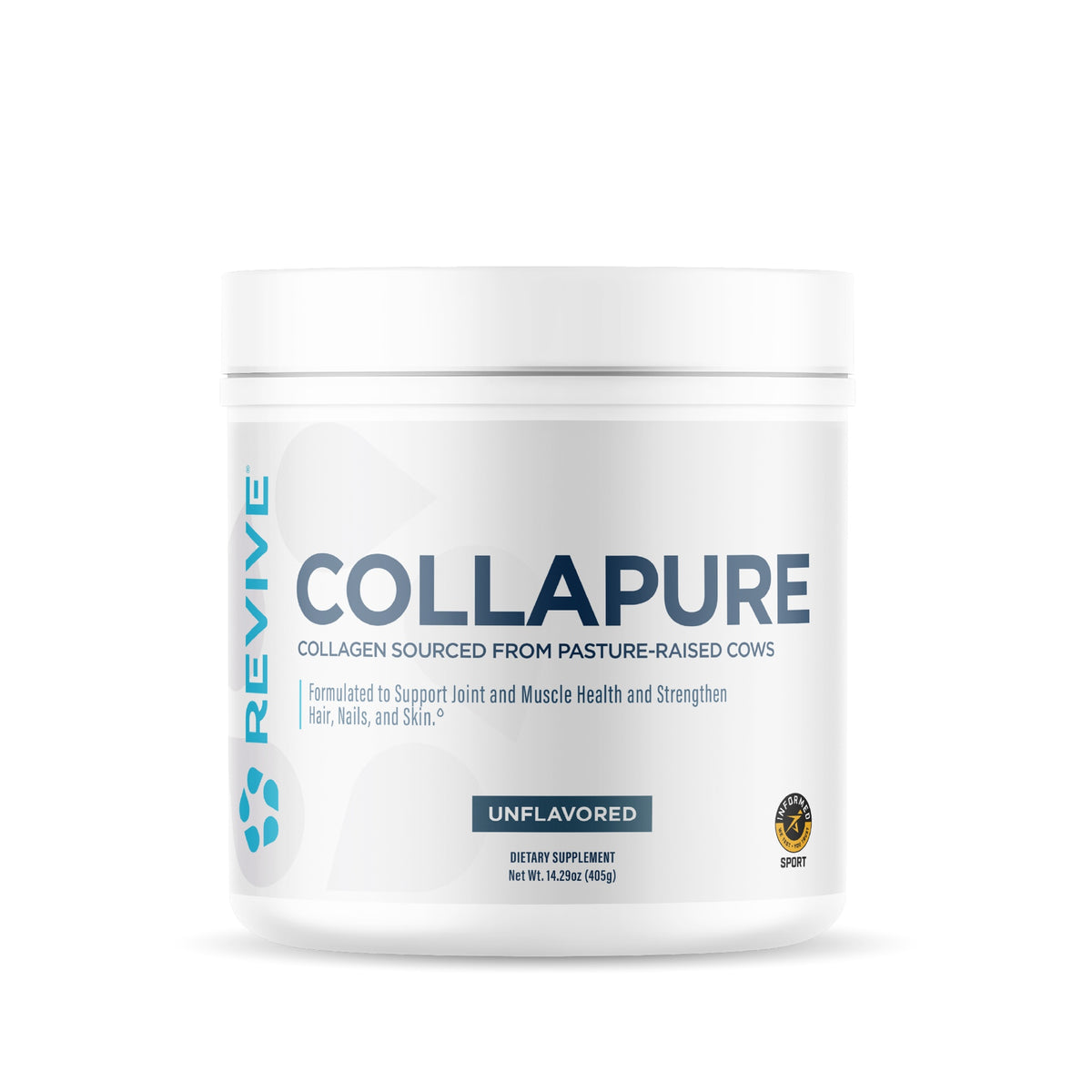 Revive CollaPURE Collagen Peptides – 30 Servings – Unflavored tub