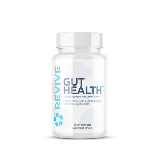 Revive Gut Health+ – 60 Capsules – bottle on a white background