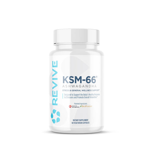 Revive KSM-66 Ashwagandha – 60 Capsules – bottle on a white background
