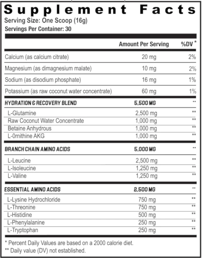 The Grind Intra-Workout Ingredients