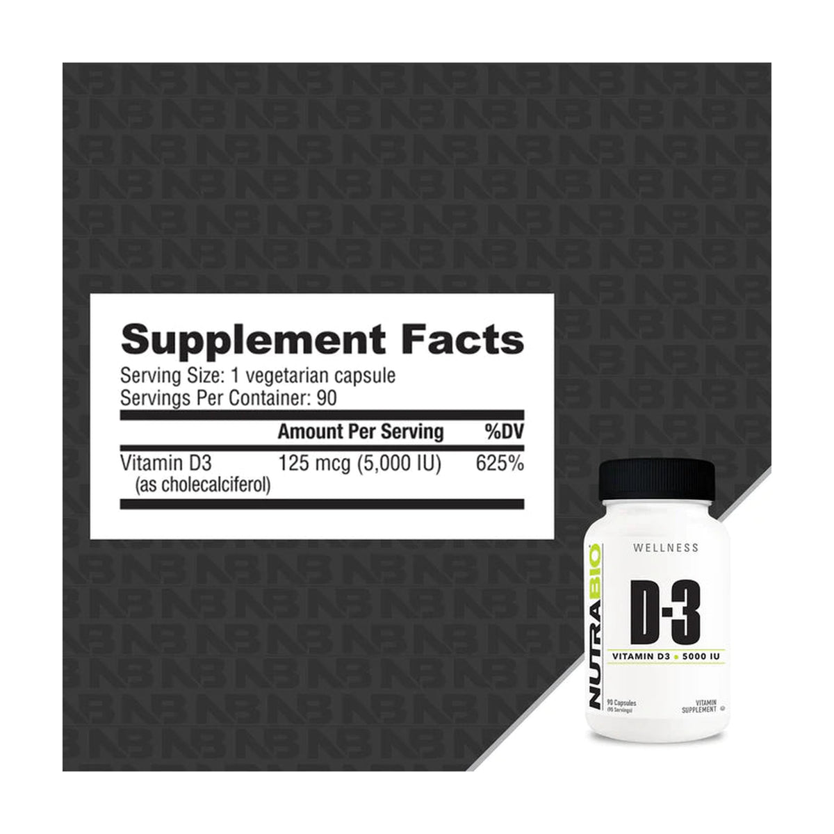 Nutrabio | Vitamin D (5000 IU) — product image