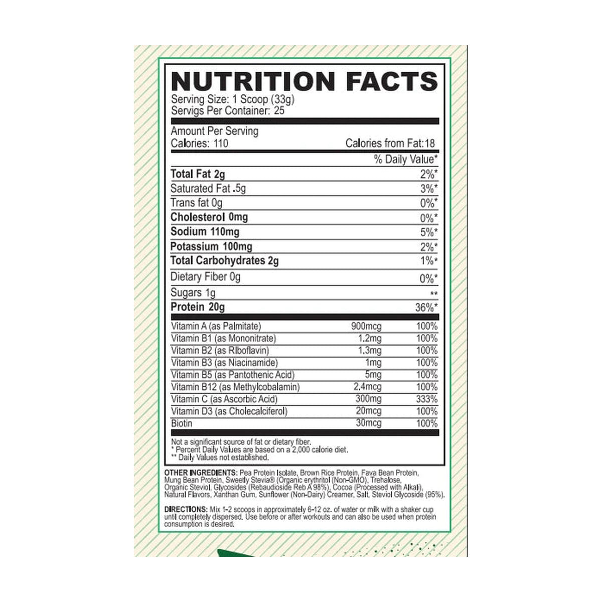Black Magic | Plant Source Vegan Protein — label information