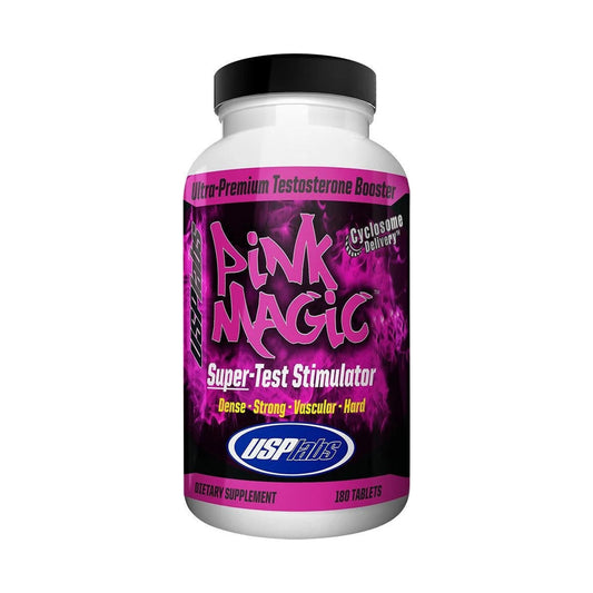 USPLabs Pink Magic 180 Tablets on a white background