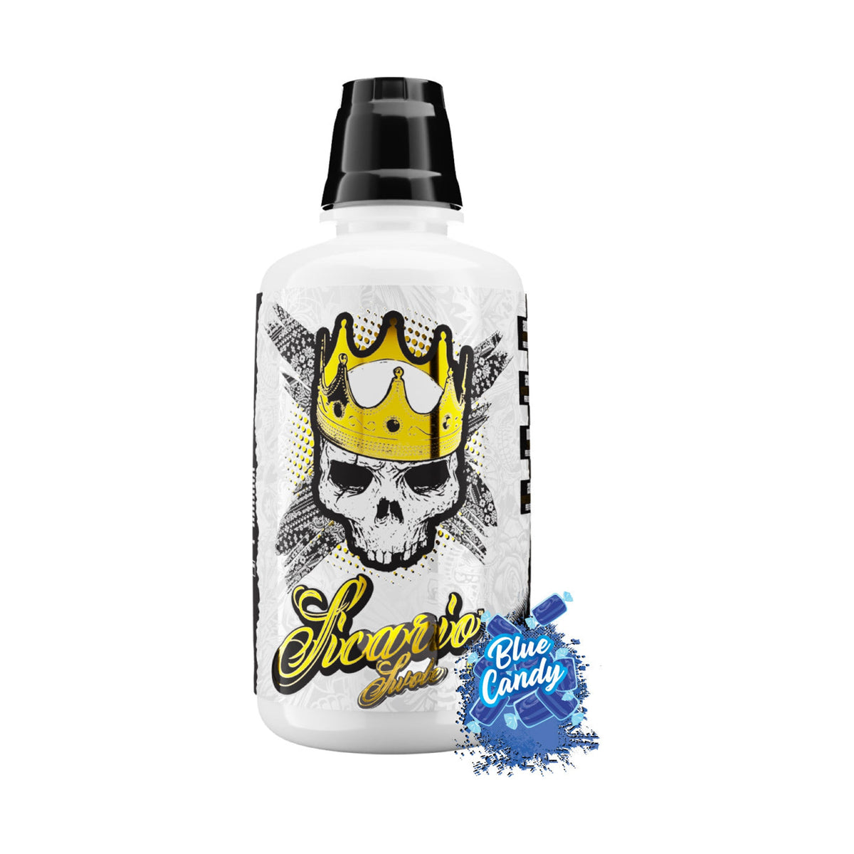 Xtremis Cartel Sicario Swole Liquid Pump Blue Candy on a white background