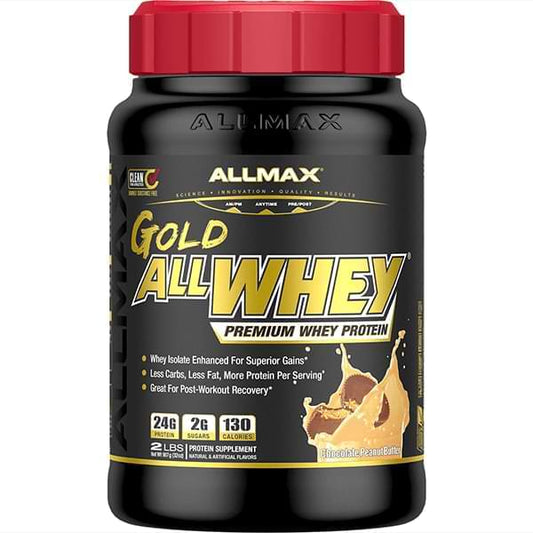 AllMax AllWhey Gold Blend Product 2lbs Chocolate Peanut Butter