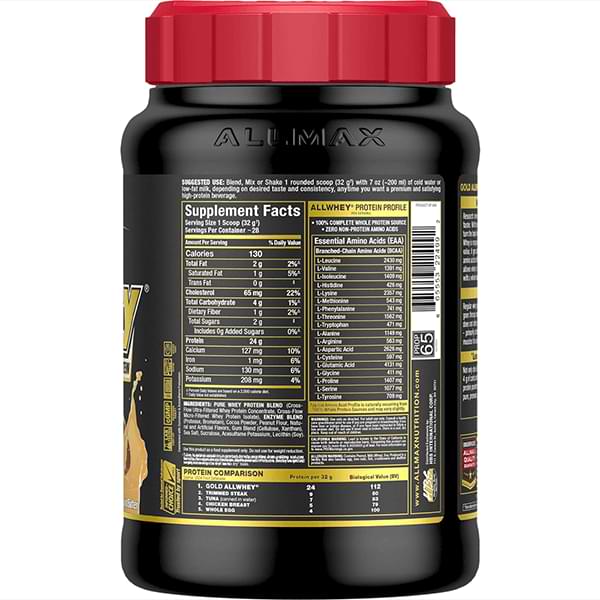 AllMax AllWhey Gold Blend Supplement Facts