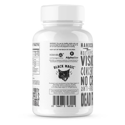 Black Magic Brain Waves Supplement Bottle