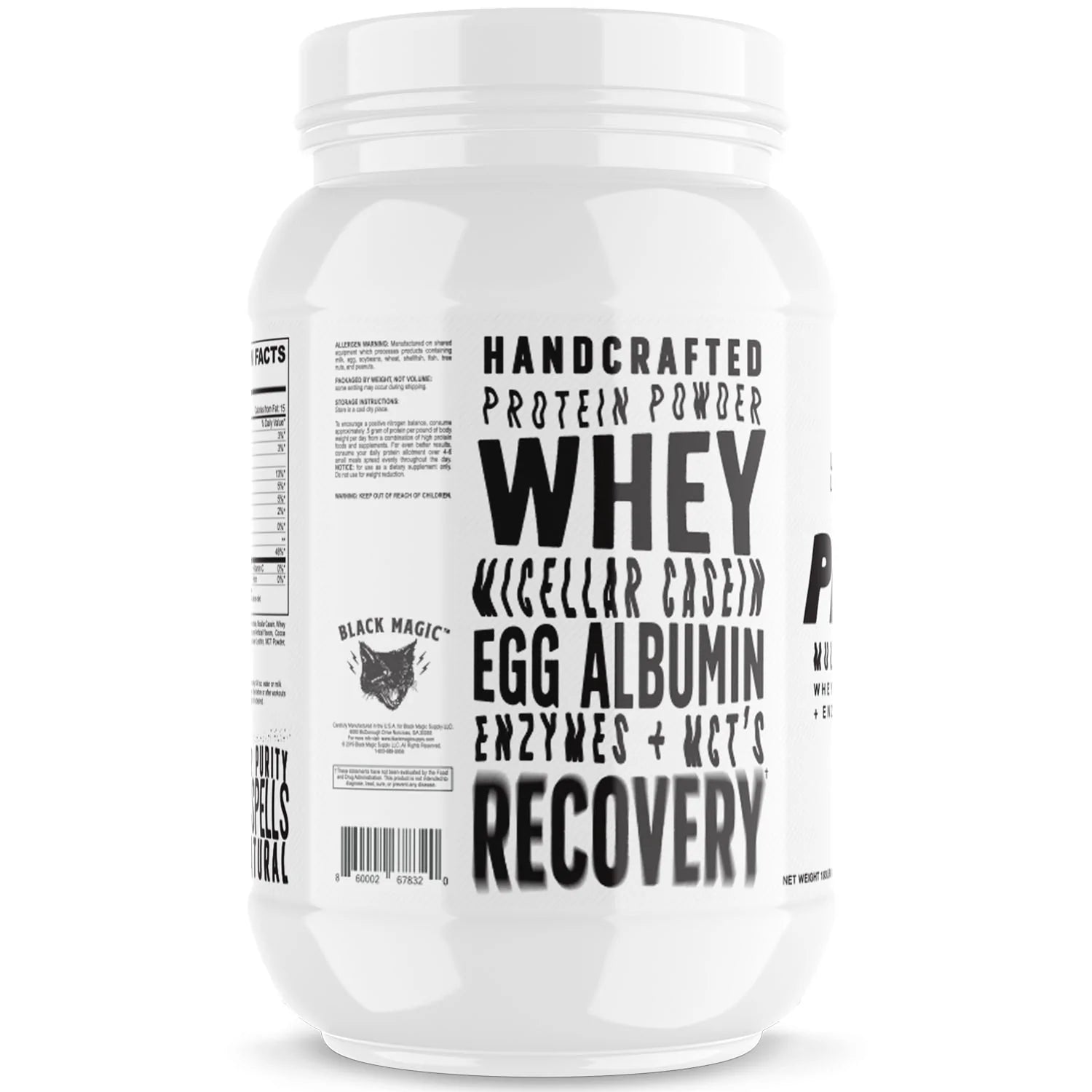 protein Ingredients: Whey, Egg, Casein, MCTs Side Profile