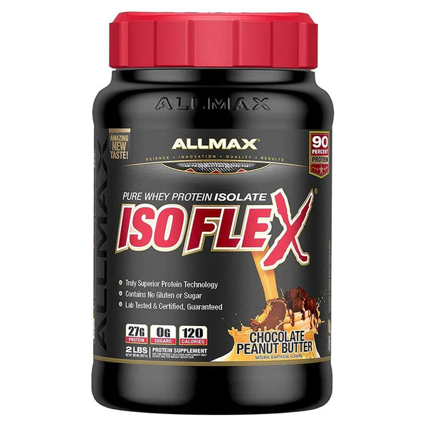 AllMax IsoFlex Whey Protein Isolate Product Image 2lbs Chocolate Peanut Butter