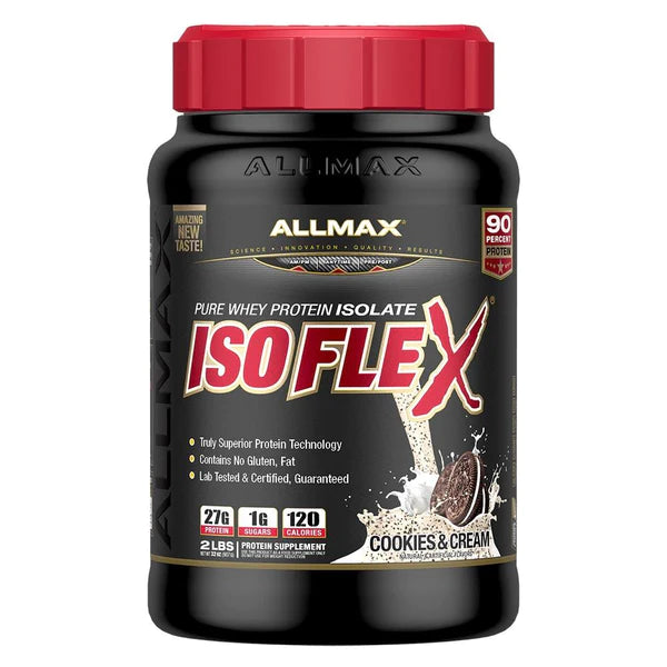 AllMax IsoFlex Whey Protein Isolate Product Image Cookies and Cream