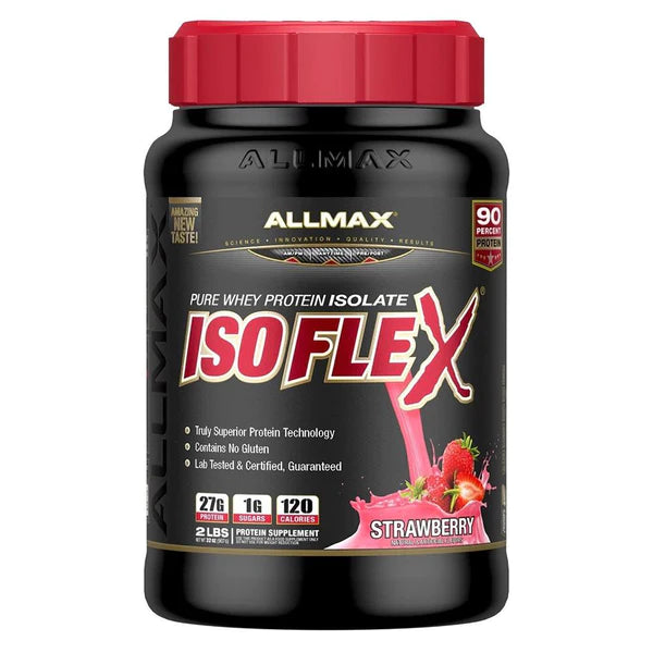 AllMax IsoFlex Whey Protein Isolate Product Image 2lbs Strawberry