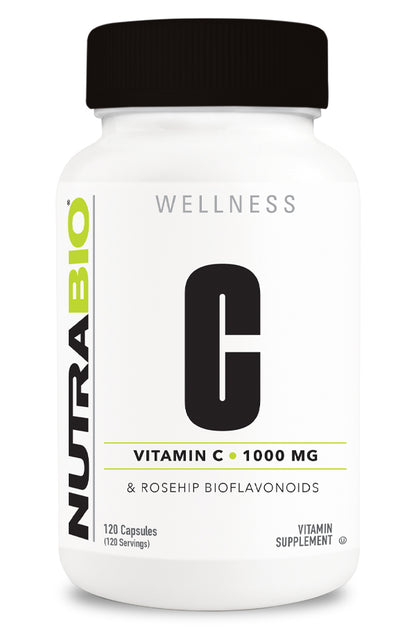 Nutrabio | Vitamin C 1000mg with Rose Hips 150 Vegetable Capsules