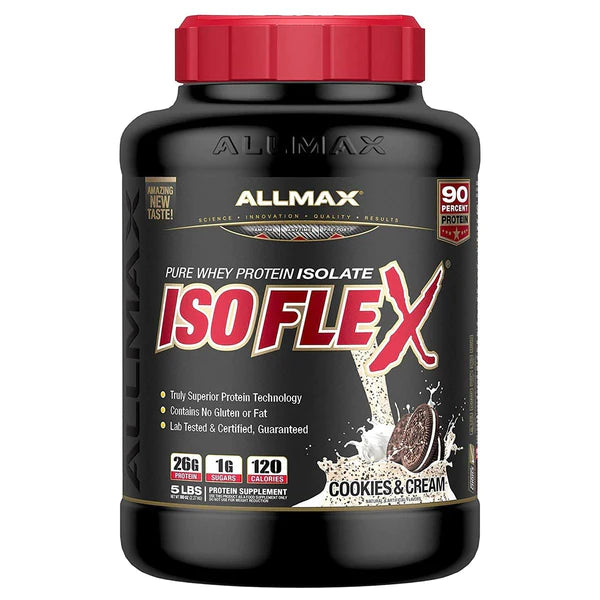 AllMax IsoFlex Whey Protein Isolate Product Image 5lbs Cookies and Cream